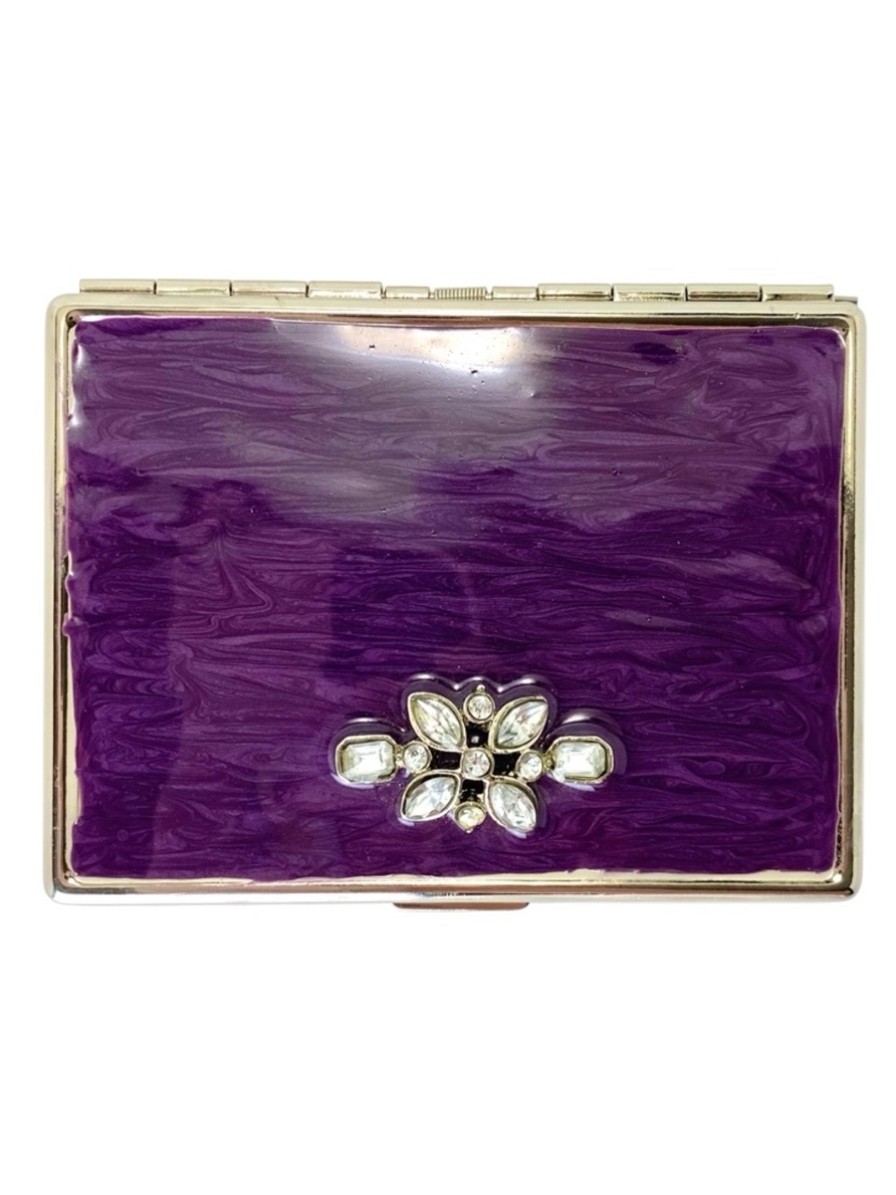 Vintage Spring Street Purple Jeweled ID Case